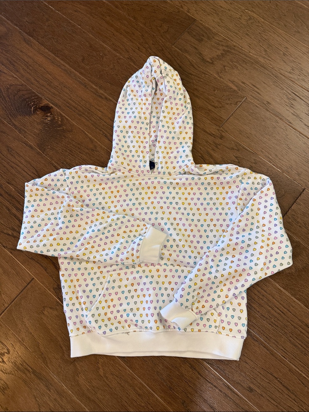 Roller Rabbit White Heart-Print Hoodie Sweatshirt - Small